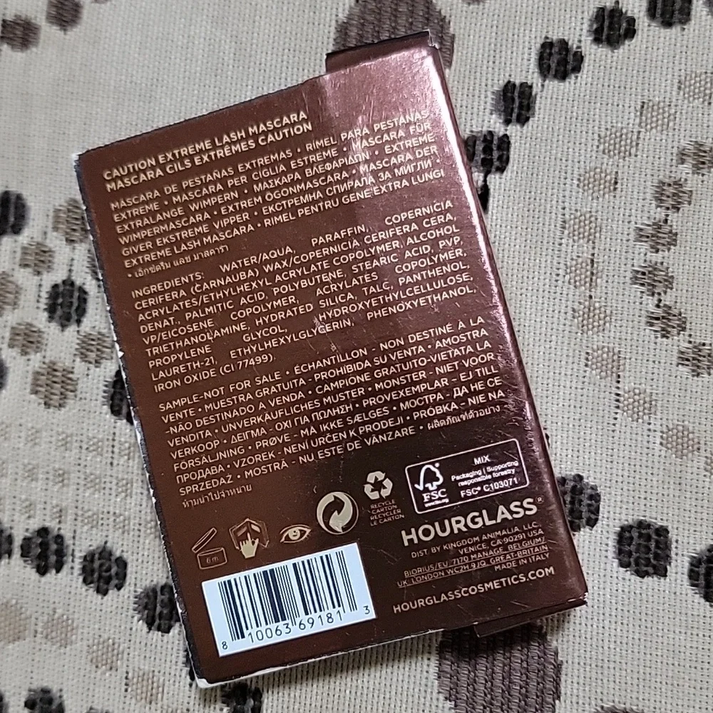 Hourglass Caution Extreme Lash Mascara 3.8g In Ultra Black